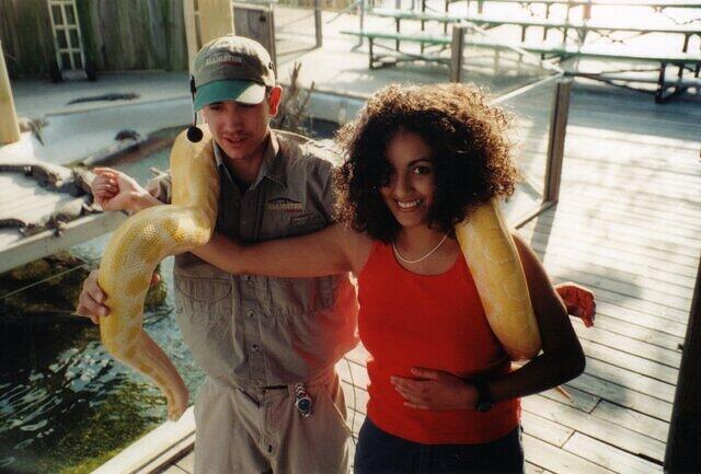 Tina and snake